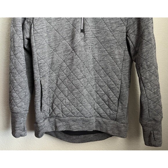 Lululemon Forever Warm 1/2 Zip Quilted Pullover Women's 10 - Gray - Picture 3 of 9